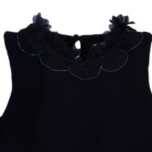 Fekete muszlin ruha többrétegű (11 év)