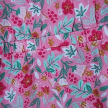 Rózsaszín virágos csillámos ruha (7-8 év)